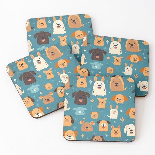 Item preview, happy dog all over animal print designed and sold by dcrc.
