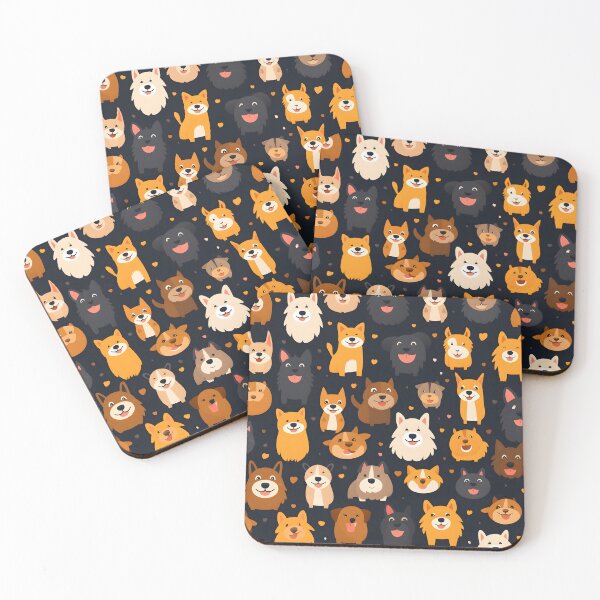 Item preview, happy dog all over animal print designed and sold by dcrc.