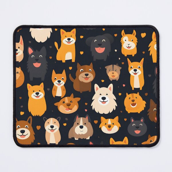 Item preview, happy dog all over animal print designed and sold by dcrc.