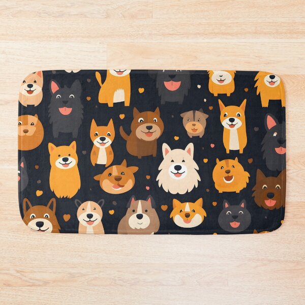 Item preview, happy dog all over animal print designed and sold by dcrc.