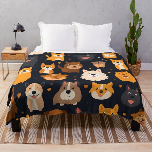 Item preview, happy dog all over animal print designed and sold by dcrc.