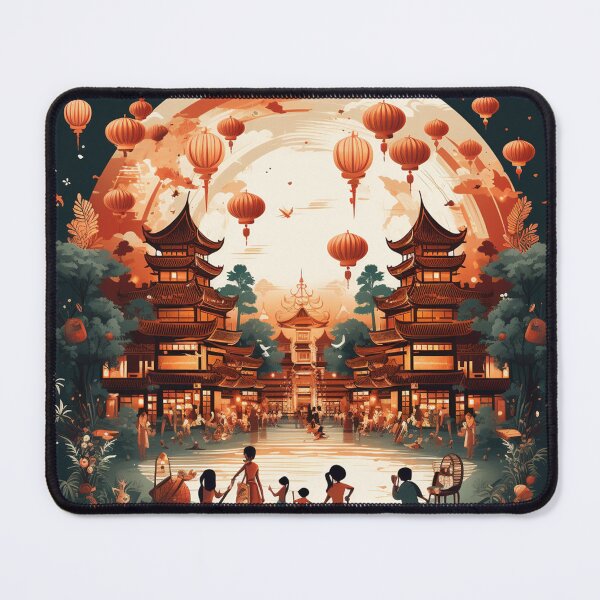 Item preview, Chinese New Year Vector Art at night designed and sold by Petschar.