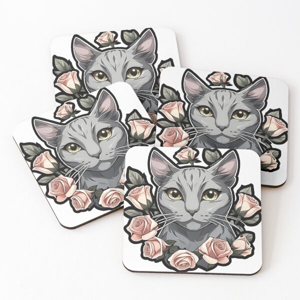 Item preview, Grey Cat Grey Rose Wreath designed and sold by notakename.