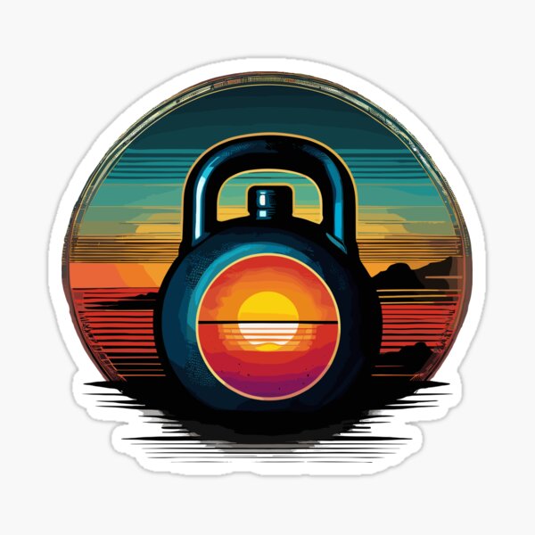 Item preview, Vintage Sunset Kettlebell designed and sold by MindFrank.