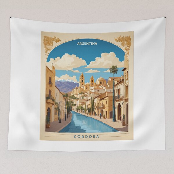 Item preview, Cordoba Argentina Vintage Poster Tourism  designed and sold by TravelersGems.