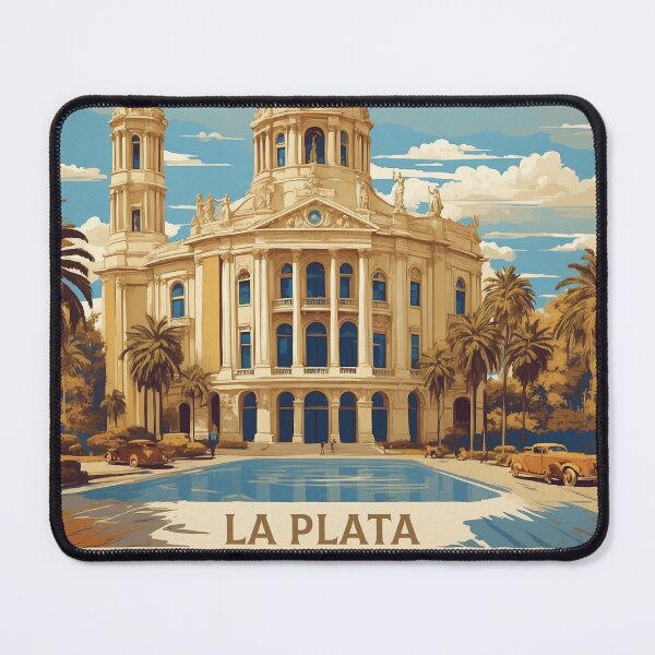 Item preview, La Plata Argentina Vintage Poster Tourism  designed and sold by TravelersGems.