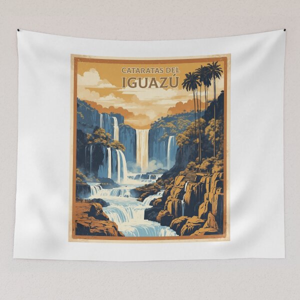 Item preview, Cataratas del Iguazu Argentina Vintage Poster Tourism  designed and sold by TravelersGems.