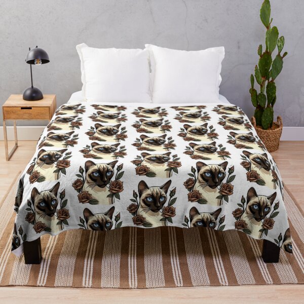 Item preview, Siamese Cat Brown Rose Accent designed and sold by notakename.