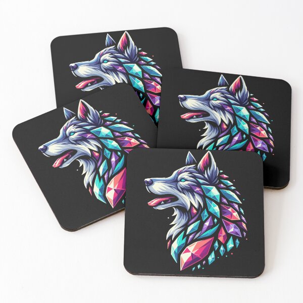 Item preview, Digital Art - Majestic Wolf Head with Gemstone Embellishments 4 designed and sold by iwcus.
