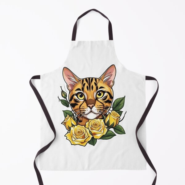 Item preview, Bengal Cat Yellow Rose Accent designed and sold by notakename.