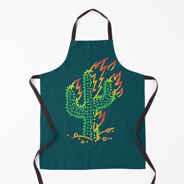 Item preview, flaming cactus (colour) designed and sold by BrownWoodRobot.