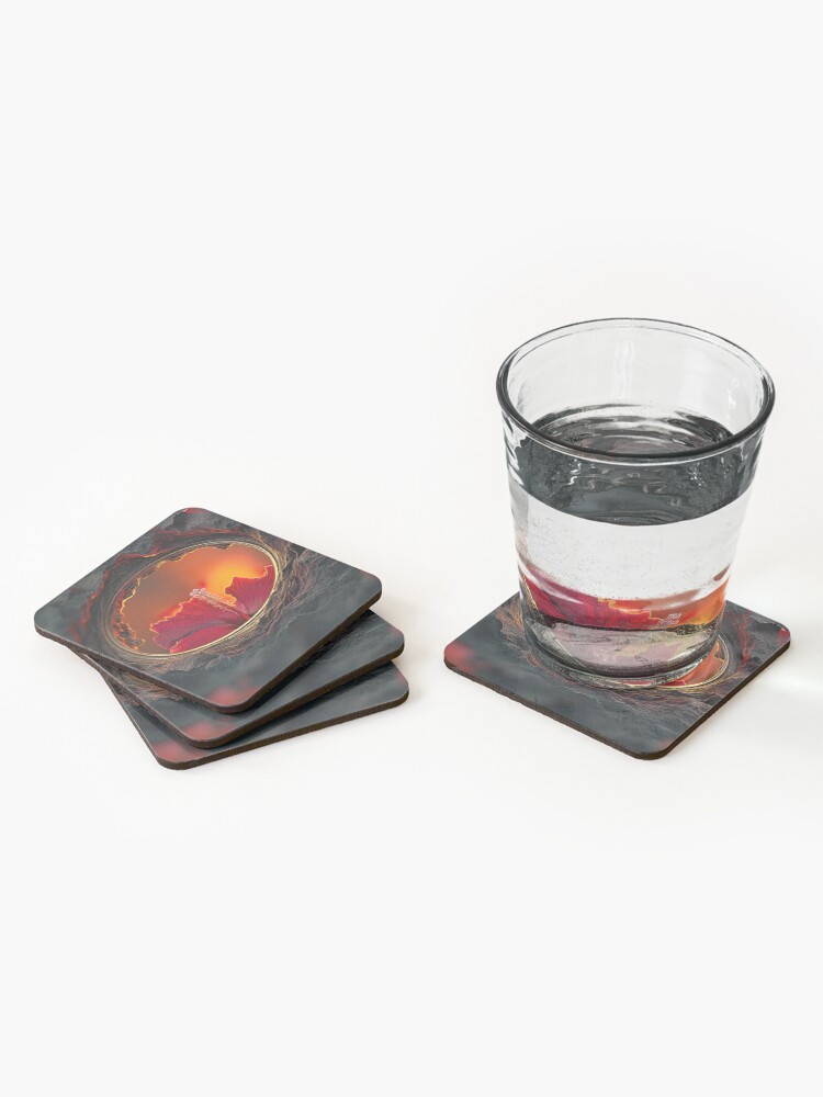 Thumbnail 2 of 5, Coasters (Set of 4), Scarlet's Flower 2024 Anniversary Edition designed and sold by rebecka.