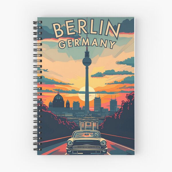Item preview, BERLIN, GERMANY | Retro-Style World Travel Poster designed and sold by wallflowerfolio.