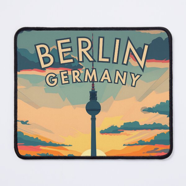 Item preview, BERLIN, GERMANY | Retro-Style World Travel Poster designed and sold by wallflowerfolio.