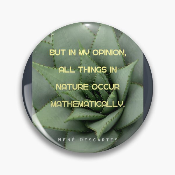 Item preview, René Descartes portrait and quote: But in my opinion, all things in nature occur mathematically.  designed and sold by artbleed.
