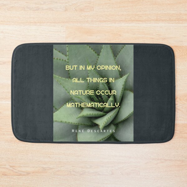 Item preview, René Descartes portrait and quote: But in my opinion, all things in nature occur mathematically.  designed and sold by artbleed.