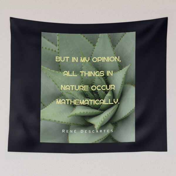 Item preview, René Descartes portrait and quote: But in my opinion, all things in nature occur mathematically.  designed and sold by artbleed.