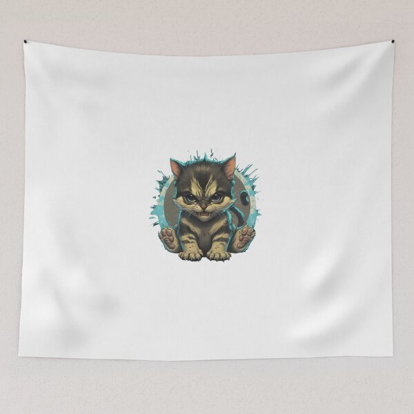 Item preview, Beware of feral cat designed and sold by SabyDigitalArt.