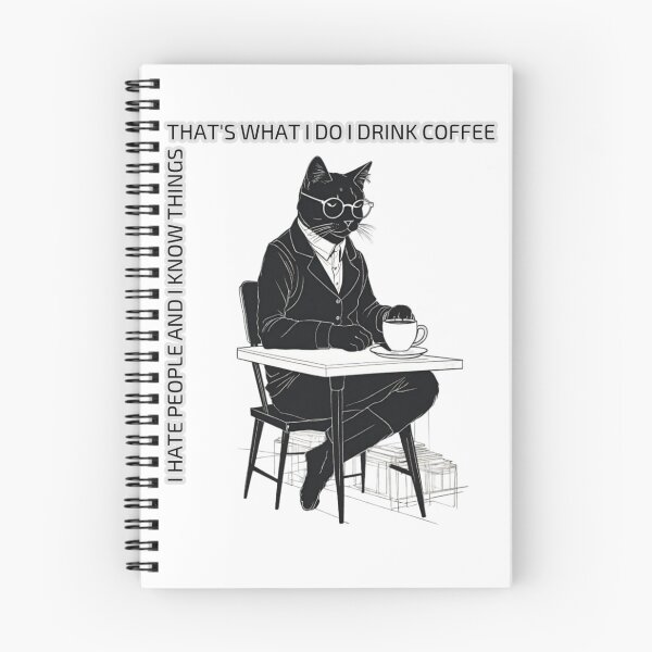 Item preview, An educated cat drinks coffee  designed and sold by Ibrahimhema5.