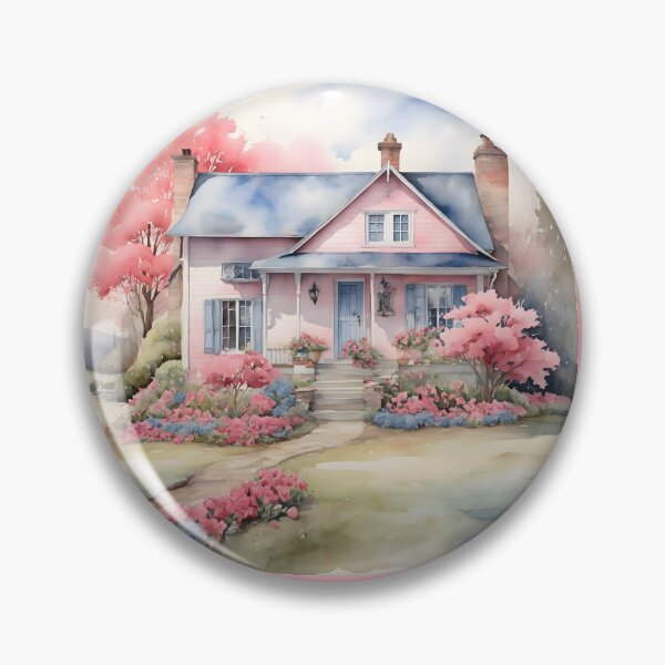 Item preview, Country Cottage Watercolor Painting designed and sold by SloganExpress.