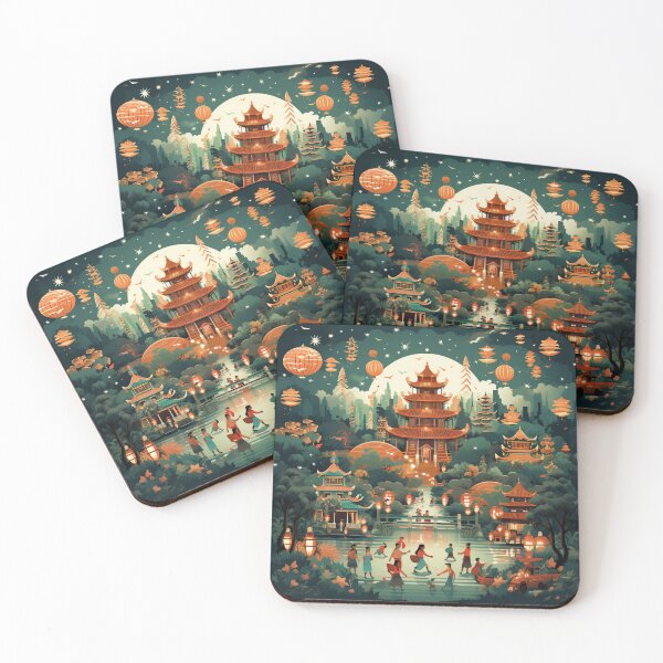 Item preview, Festive Chinese New Year evening in vector style designed and sold by Petschar.