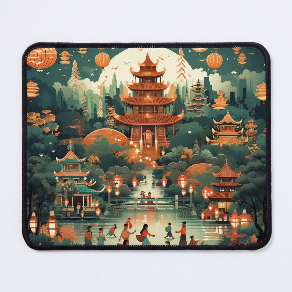 Item preview, Festive Chinese New Year evening in vector style designed and sold by Petschar.