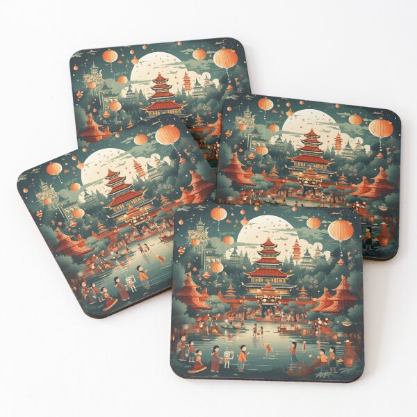 Item preview, Evening Chinese New Year festival in vector style designed and sold by Petschar.