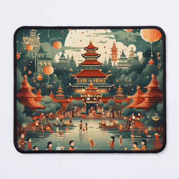 Item preview, Evening Chinese New Year festival in vector style designed and sold by Petschar.