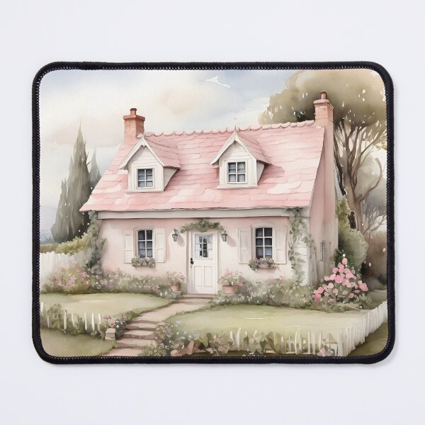Item preview, Country Cottage Watercolor Painting designed and sold by SloganExpress.