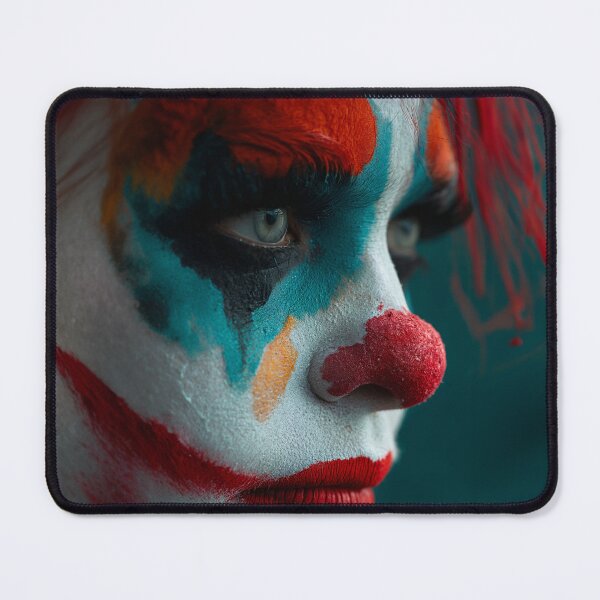 Item preview, Creepy Clown Woman Face | Halloween Horror Art Print designed and sold by VUK VESOVIC.