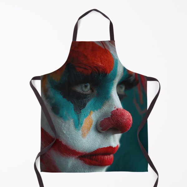 Item preview, Creepy Clown Woman Face | Halloween Horror Art Print designed and sold by VUK VESOVIC.