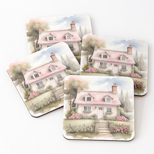 Item preview, Country Cottage Watercolor Painting designed and sold by SloganExpress.