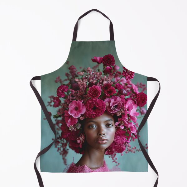 Item preview,  Pink Flower Crown African Woman | Floral Headpiece Portrait designed and sold by VUK VESOVIC.