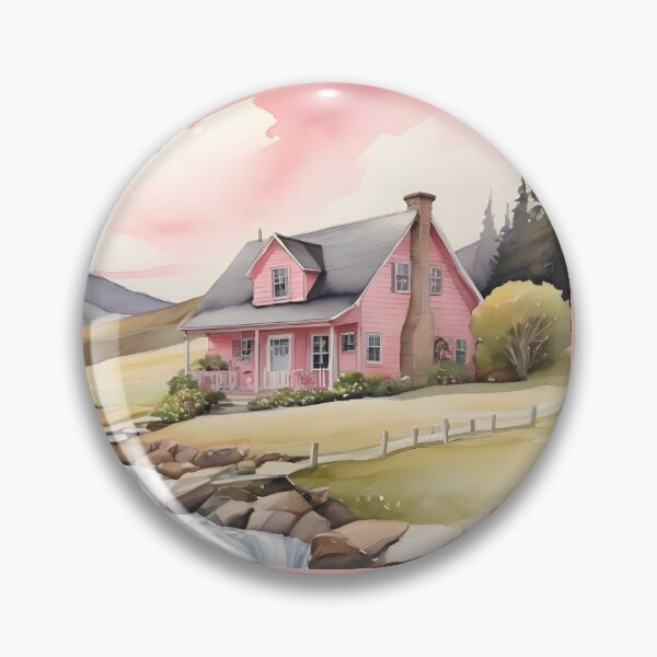 Item preview, Country Cottage Watercolor Painting designed and sold by SloganExpress.