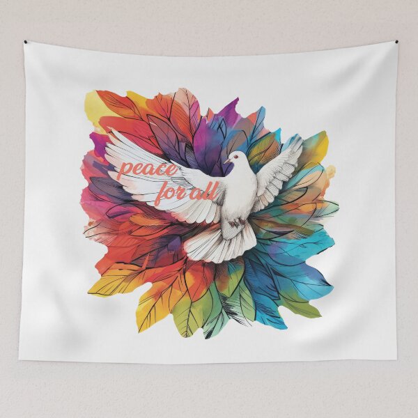 Item preview, Flowers Leaves, Dove - Peace for all designed and sold by FlowersColorful.