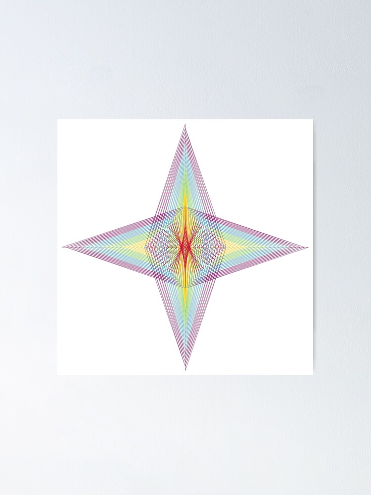 Thumbnail 1 von 3, Poster, Rectangular Pattern 1 Morph D [11722-CROYGBP-WB] designt und verkauft von LottMultimedia.
