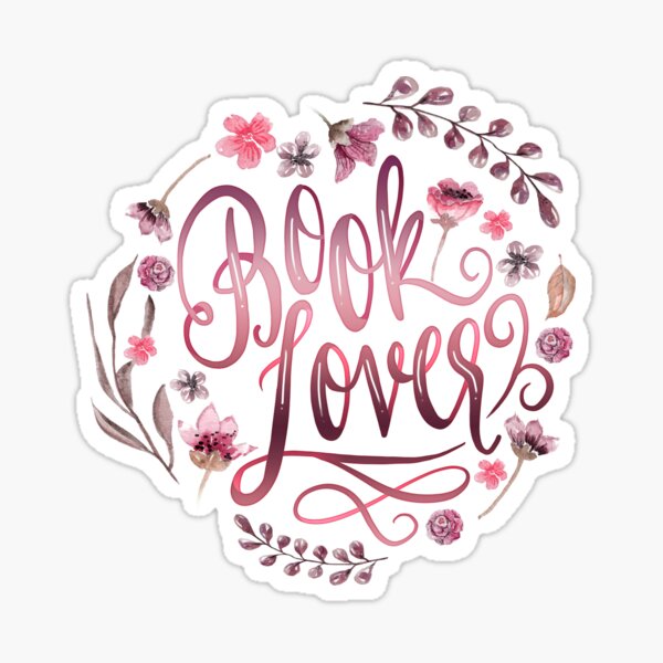 BOOK LOVER Sticker for Sale by Catarina Book Designs