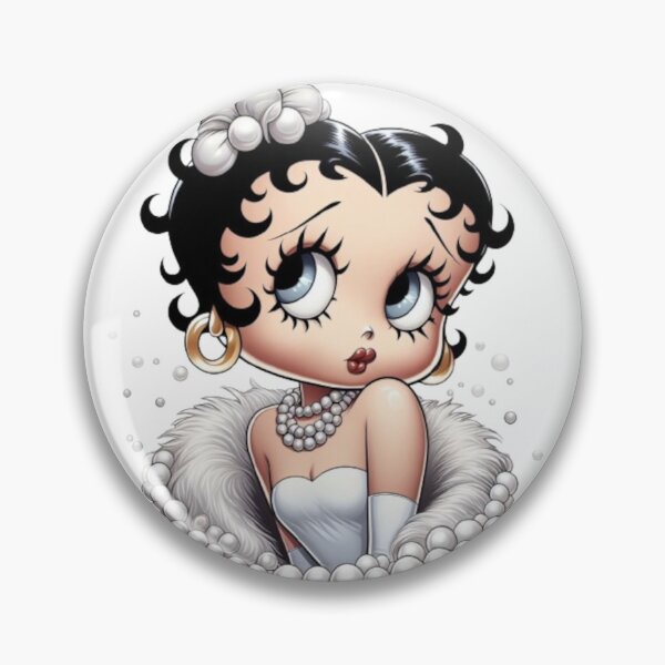 Item preview, Classic Elegance: Betty Boop in White Fur and Pearls designed and sold by LyssasMindArt.