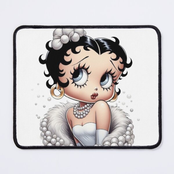 Item preview, Classic Elegance: Betty Boop in White Fur and Pearls designed and sold by LyssasMindArt.