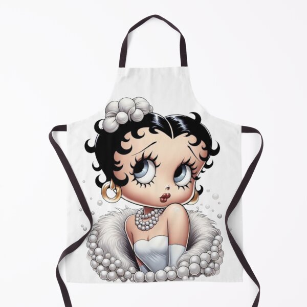 Item preview, Classic Elegance: Betty Boop in White Fur and Pearls designed and sold by LyssasMindArt.