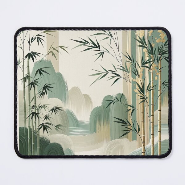 Item preview, Tranquil Japandi Landscape - Bamboo and Water I designed and sold by Nicholson Street Creative.