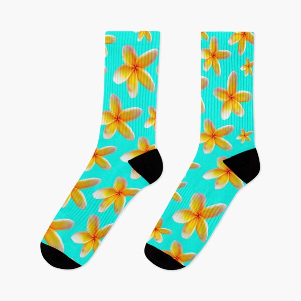 Item preview, Yellow Frangipanis on Aqua designed and sold by ppddesigns.