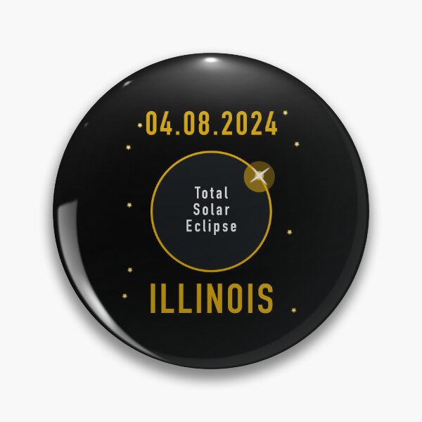 Artikelvorschau, Totale Sonnenfinsternis 2024 Illinois entworfen und verkauft von ZapTeesDesign.