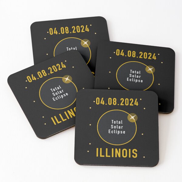 Item preview, Total Solar Eclipse 2024 Illinois designed and sold by ZapTeesDesign.