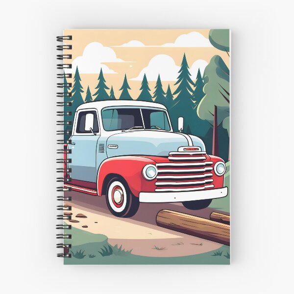 Item preview, classic farm truck in  the woods designed and sold by Cardsurveyors.