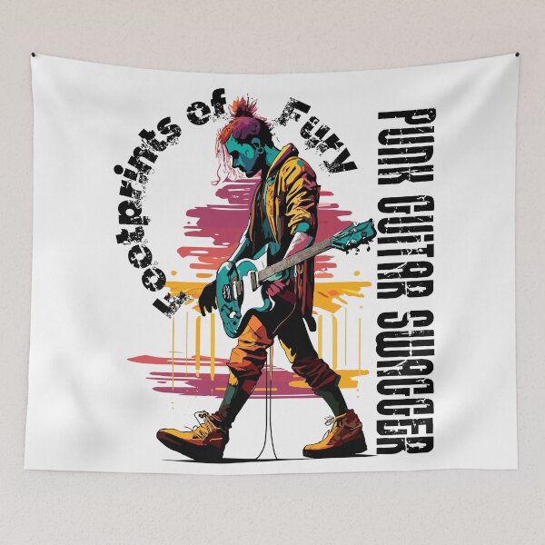Item preview, Footprints of Fury: Punk Guitar Swagger designed and sold by Concept-Hub.