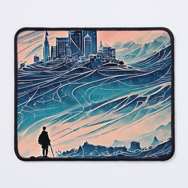 Item preview, pink and blue city designed and sold by KiraChie.