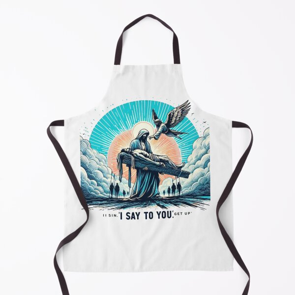 Item preview, Copy of Could you please provide a brief sketch of the scene where Jesus resurrected the dead son of the widow in Nain signs held by men and women marching in a city street.: Watercolor designed and sold by PaintMeWorld.