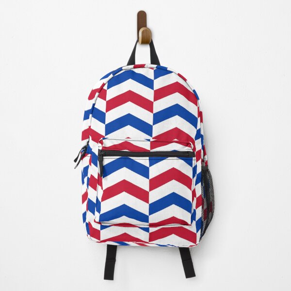 Item preview, White Blue Red Netherlands Tricolor Zigzag Vertical Stripe Dutch Language Tulip Field Artistic Heritage Pattern designed and sold by PenguinForests.