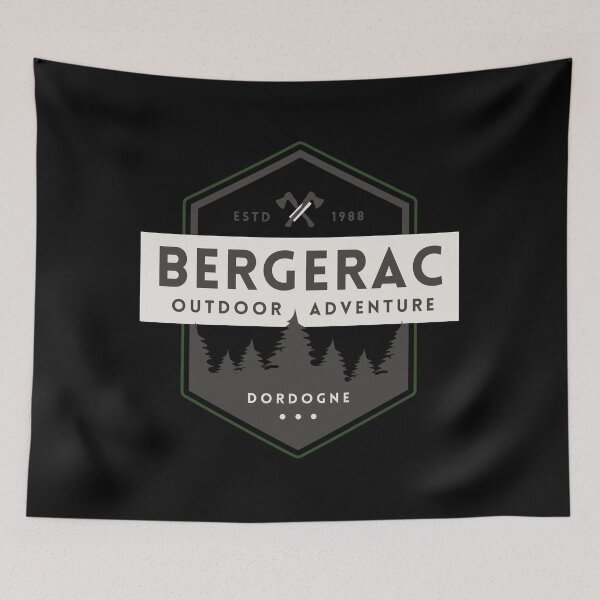 Item preview, Bergerac Outdoor Adventure 1988 Retro Outdoors design designed and sold by RetroDesignsNW.